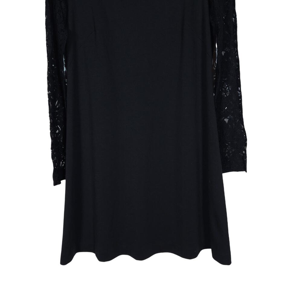 Pietro Brunelli Milano Womens Dress Small Black Floral Lace Long Sleeve A Line - Picture 6 of 15